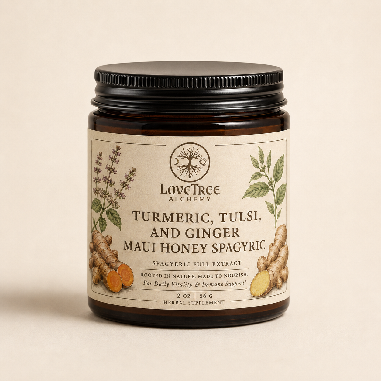 Turmeric, Tulsi & Ginger Maui Honey Spagyric